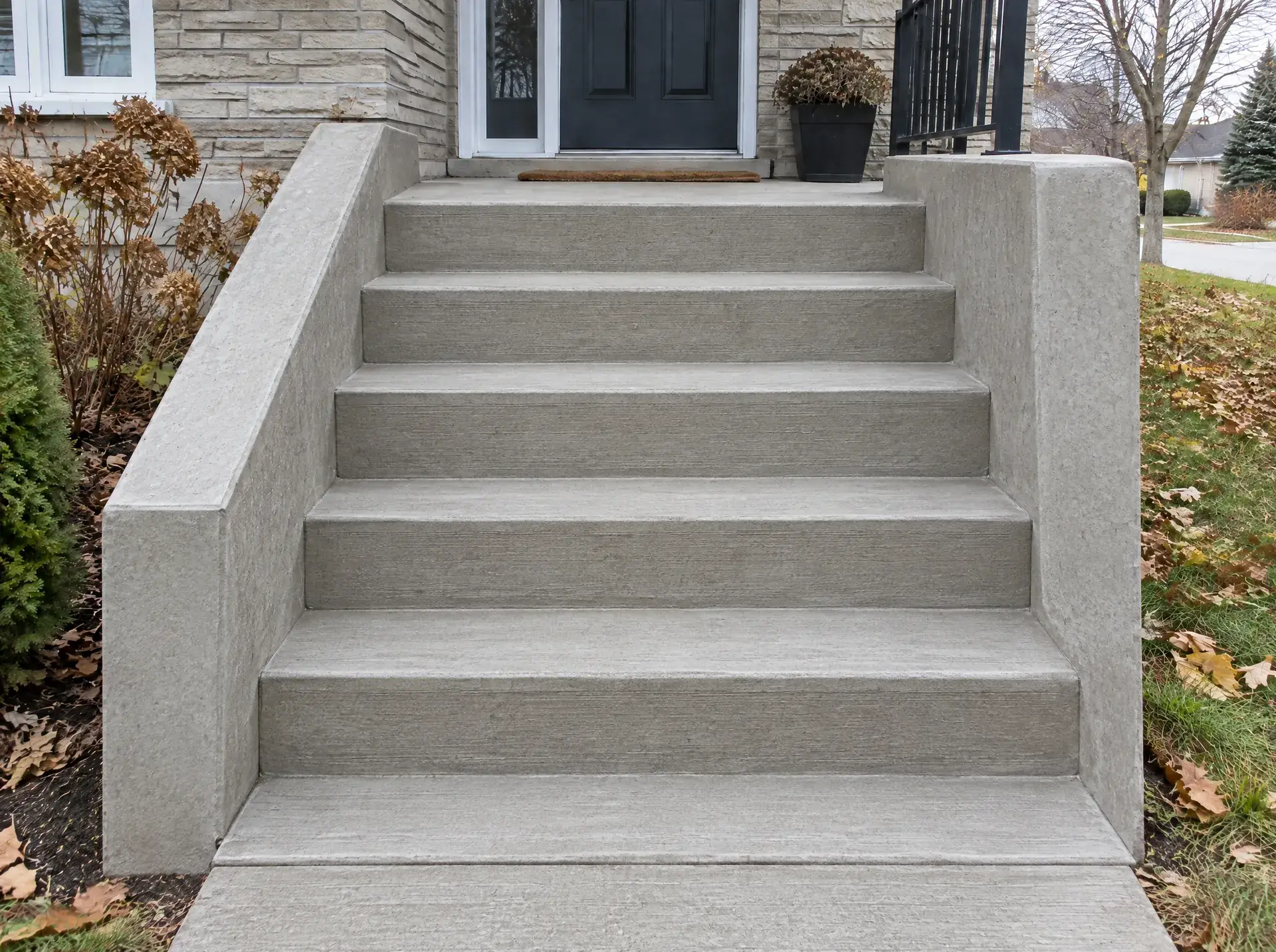 After: Front steps rebuilt after ten winters